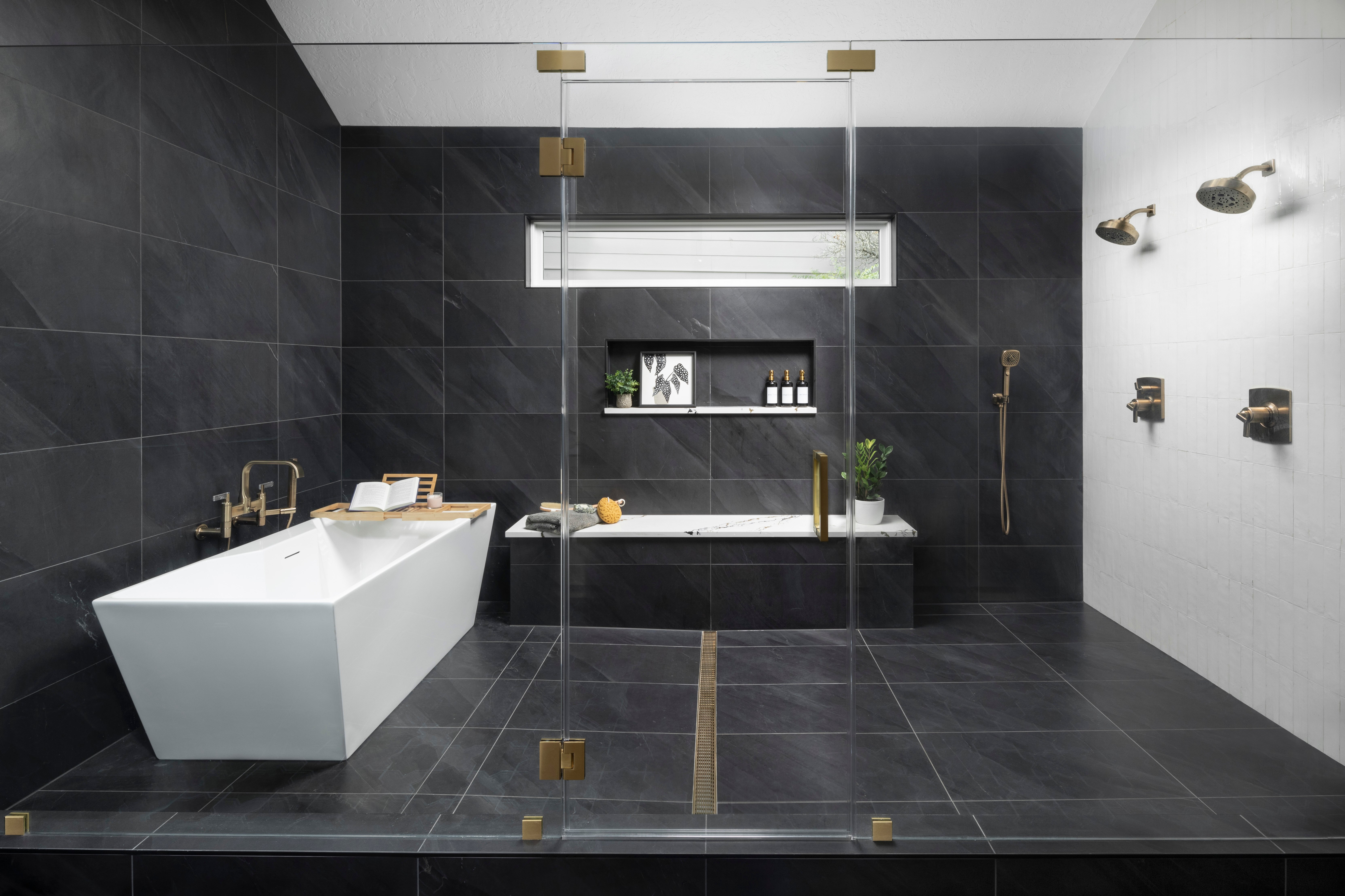 Black and gold bathroom